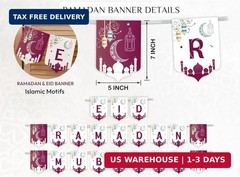 OLEEK eid mubarak banner- eid decorations for home 2026 – eid mubarak decoration