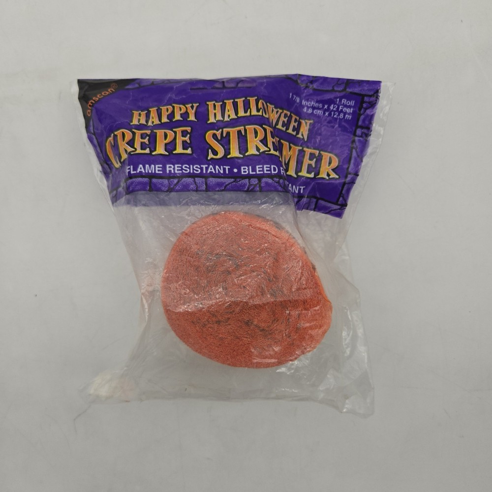 Vintage Happy Halloween Crepe Streamer by Amscan | NEW 42 Feet Long
