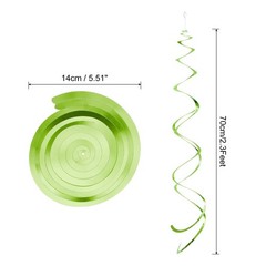 18 Pcs Light Green Party Hanging Swirls Double Strip Ceiling Decorations Set