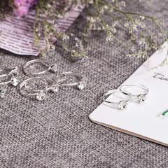 Whaline 36 Packs Diamond Engagement Rings Bridal Shower Rings for Wedding Table