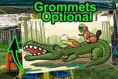 Swamp Animals Theme Face Cutout, 42×72″ Photo Standee, Party Selfie Photo Prop