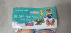 10 UNDER THE SEA Ocean Beistle Party Decorations Mini SEA CREATURE CUTOUTS 5″