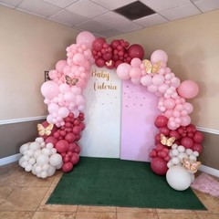 60Pcs Pink and White Balloon Arch Kit 12 Inch Dusty Pink Pastel for Party Decor