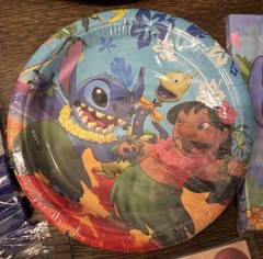New Lilo & Stitch Birthday Part Lot Decorations Backdrop Plates Banner Toppers