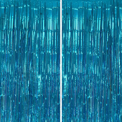 2 Pack Foil Fringe Backdrop – Bronze Shiny Tinsel Curtains for Party Decoration/