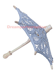 ANTIQUE BLUE Battenburg Lace Parasol 8″ inch Diameter Small Table Decor