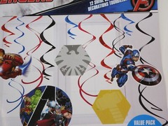 Marvel Avengers Party Supplies 12pcs Swirl Decorations 3 Foil Balloons 18″ Round