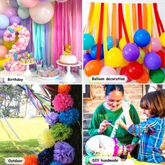 24 Rolls Crepe Paper Streamers 24 Colors Rainbow Pastel Party Supplies DIY