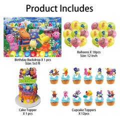 The Backyardigans Party Supplies Party Decor Set Balloons Cake Toppers Banner