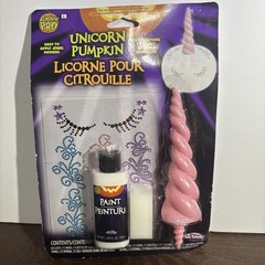 Magical Unicorn Pumpkin Halloween Carving Accessory Kit, Pink White – NEW