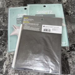 3x) Spritz Party Balloons Silver Shooting Stars 19 1/4” X 40 1/2” Inflated New