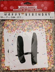 Happy Birthday Sprinkles Banner Party Decoration 1 Piece 10 Feet By 7 Inches