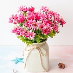 4 Artificial Daisy Flower Branches with 18 Heads for Joyful Weekend Party Decor