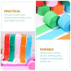 12Pcs Birthday Streamers Paper Decorations Assorted Color Crepe Party Streamers