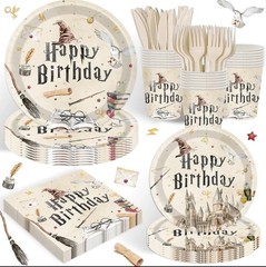 20 Guest Magical Wizard Birthday Party Supplies School Decorations Tableware