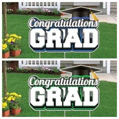 Jumbo Congratulations Grad Yard Sign, Graduation Yard Card Display, Grad Party