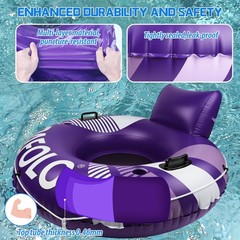 Pool Float Adult, 53″ Large Inflatable River Tube Float, River Tubes for Floa…