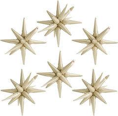 4D 14 Point One-Piece Star Cone Balloon Metallic Spike Explosion Star Balloon, 6