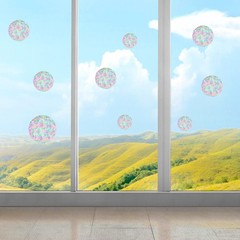 52PCS Anti-Collision Window Stickers for Birds, Large, Multicolored
