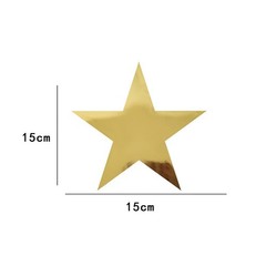 60 PCS 6 Inch Double Sided Glitter Star Cutouts Cardboard Wall Decor Golden