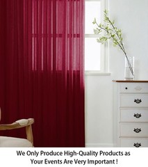Burgundy Chiffon Curtains 2 Panels 2.4×10 FT Chiffon Backdrop Curtain Drapes …