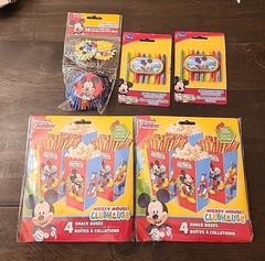 Disney Jr. Mickey Mouse Clubhouse Party Set Snack Boxes Cake Candles Cupcake Kit