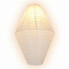 Quasimoon PaperLanternStore.com 3-Pack | 16″ x 24″ White Diamond Unique Shape…