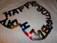 Bundle Lot of 90th Birthday Decorations