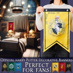 Harry Potter Gifts Banner Decorations Set of 6 Hogwarts House Multi Flags
