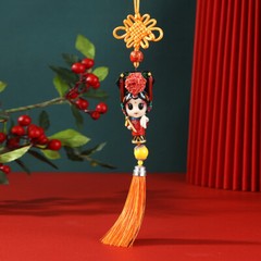 Chinese Peking Opera Character Knot Hanging Pendant Gift Specialty Ethnic Crafts