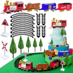 21PCS Train Cake Decorations & Toppers – Birthday Party Supplies, Mini Train Toy