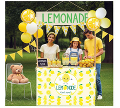 34Pc Lemonade Stand Decorations Banner Balloon Garland Kids Summer Party Set