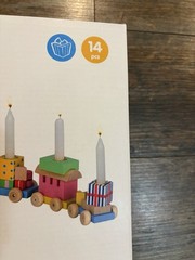 Goki Wooden Birthday Train, Interchangeable Numbers 1-6, Candles Not Included
