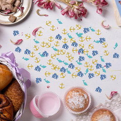 Nautical Theme It’S a Boy Confetti Glitter, Ship Anchor Confetti, Baby Shower, G