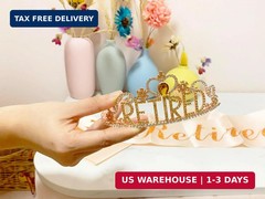 JETKONG Retirement Party Decorations Retired Tiara/Crown, Retired Sash for Women