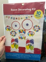 Happy Birthday Balloons 10 Piece Room Decorating Kit New!!!