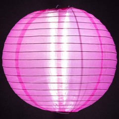 4″ Red Round Nylon Lanterns, Even Ribbing, Hanging (10-PACK) Decoration