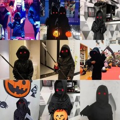 LED Red Eye Glasses Halloween Scary Light Up Party Cosplay Horror Prop Gift UK