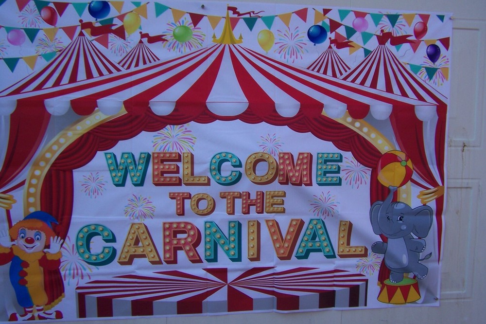 Carnival Circus Tent 6x4ft Childrens Birthday Party Photo Background Banner