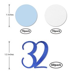 200 PCS Blue Glitter 32nd Birthday Number 32 Confetti for Party Table Decor