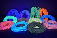Blacklight Reactive Bi-Color GloLine Luminescent Roping (100Ft Roll)
