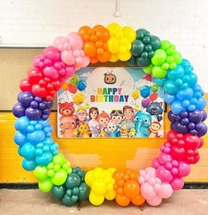 100-Pack Rainbow Latex Balloons – 12″ Helium Balloons for Birthday, Wedding..