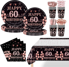 60Th Birthday Party Decorations for Women – Rose Gold 193 Pcs Party Supplies for