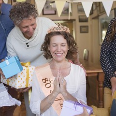 Semato 80th Birthday Decorations Set- 80th Birthday Crown and Sash Glitter Kit G