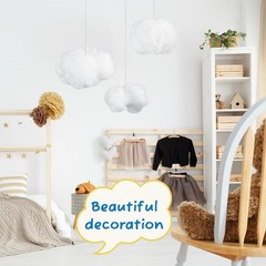 9 Pieces 3D Cloud Shape Hanging Decorations – DIY Room Decor for Weddings & Part