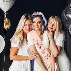 3 Pcs Bachelorette Party Decorations, Bride to Be Sash, Tiara, Crown, Bridal Sho