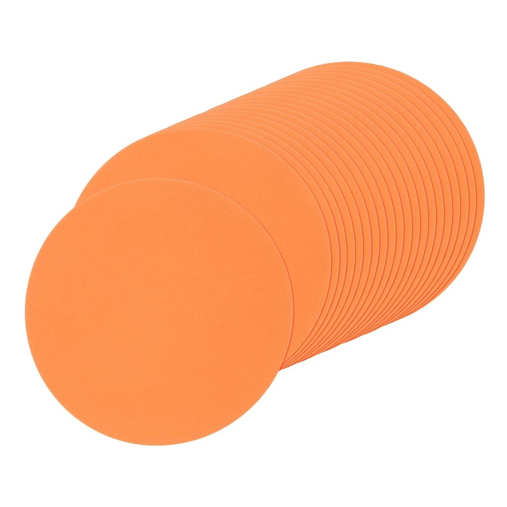 25 PCS 6 Inch Orange Round Cutouts Paper Circle Shaped Bulletin Board Decor
