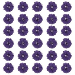 30Pcs 2″ Chiffon Flowers with Rhinestone Pearl Sewing Fabric Flower, Dark Purple