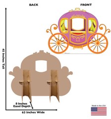 DISNEY PRINCESS CARRIAGE THEME PARTY LIFESIZE STANDUP STANDEE CUTOUT STANDIN SET