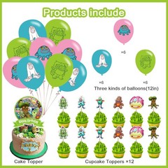 Singing Monsters Happy Birthday Decorations – Monster Theme Party Supplies wi…